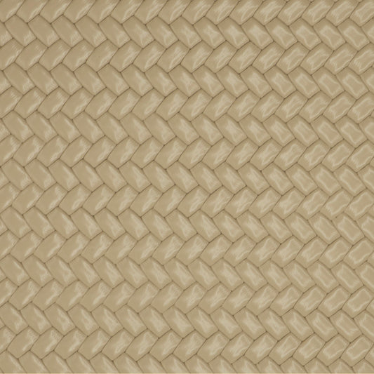 Beige textured material with a repeating diamond-patterned woven or embossed surface.