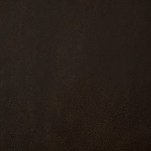 Solid dark brown leather swatch